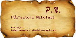 Pásztori Nikolett névjegykártya
